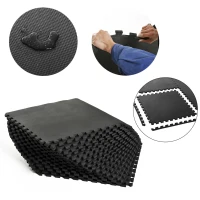 HOMCOM Soft Interlocking Floor Mats 72 Square Feet Waterproof Exercise Workout Mat Kid Play Mat Gymnastics and Home Gym Protective Flooring, 18pcs Black(m-4)
