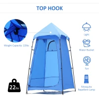 Outsunny Portable Camping Shower Tent Privacy Bathing Shelter Travel Changing Room Beach Toilet w/ Carry Bag(m-7)