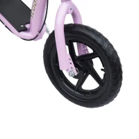 HOMCOM Adjustable Kids Pro Stunt Scooter Children Street Bike Bicycle Ride On with 12” Tire (Pink)(m-7)