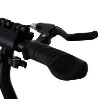 Soozier Kick Scooter Folding Adjustable Ride On Toy w/ Dual Braking System, Rear Shock Absorption and 8" Big Wheels For 14+ Teens Adult, Blue(m-9)