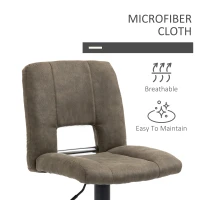 HOMCOM Modern Bar stools, Counter Height Kitchen Stools Armless Adjustable Height with 360 Degree Swivel Seat, Set of 2, Dark Olive(m-7)