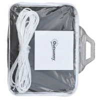 Outsunny Triangle 13x13x13ft Sun Sail Shade Garden UV Block Sunshade Outdoor Canopy Patio Lawn Shelter Grey(m-8)