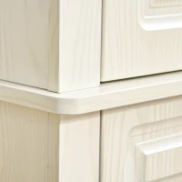 HOMCOM 71" Freestanding Kitchen Pantry Cabinet, Tall Storage Cabinet with 4 Doors and Drawer for Dining Room, Ivory(m-9)