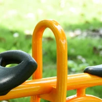 Qaba Kids Tandem Tricycle 3 Wheels Toddler Bike Trike Baby Boys Girls w/ Double Seats Outdoor & Indoor for 3-5 Years Old Yellow(m-8)