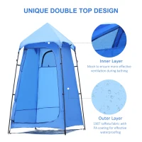 Outsunny Portable Camping Shower Tent Privacy Bathing Shelter Travel Changing Room Beach Toilet w/ Carry Bag(m-4)