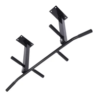 Soozier Ceiling Mounted Pull Up Bar Wall Mount Chin Up Bar Upper Body Strength Training Station Home Gym Black(m-2)