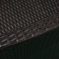 Outsunny 2 Piece Patio Armchair Wicker Chair Outdoor Modern PE Rattan w/ Cushion Brown(m-8)