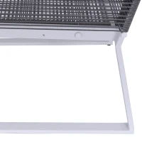 Outsunny 7 PCS Dining Set with 6 PE Rattan Cushioned Chairs & 1 Rectangle Table, Modern Outdoor Patio Furniture for Poolside, Porch, Patio, Balcony, Indoor(m-9)