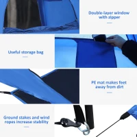 Outsunny Portable Camping Shower Tent Privacy Bathing Shelter Travel Changing Room Beach Toilet w/ Carry Bag(m-5)