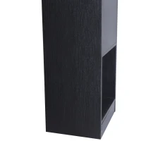 HOMCOM 55" 360° Rotating Corner Computer Desk Modern L-Shaped Home Office Workstation with 3-Tier Storage Shelves, Bookshelf, Black(m-13)