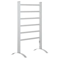 HOMCOM 6-Bar Aluminum Freestanding Electric Towel Warmer Drying Rack(m-11)