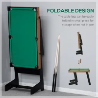 Soozier 38'' Mini Pool Table Set Tabletop Billiards Game, Fun for Whole Family Game Room Man Cave, with Easy Folding for Storage, with Balls, Cues, Chalk, Brush(m-4)