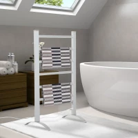 HOMCOM 6-Bar Aluminum Freestanding Electric Towel Warmer Drying Rack(m-9)