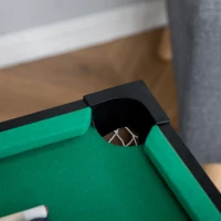 Soozier 38'' Mini Pool Table Set Tabletop Billiards Game, Fun for Whole Family Game Room Man Cave, with Easy Folding for Storage, with Balls, Cues, Chalk, Brush(m-9)