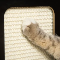 PawHut Scratching Pad Cat Tree Corrugated Paper Sisal Scratch Board Climbing Pet Furniture with 1 Spare Board, Brown(m-11)