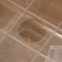 PawHut Transparent Gerbil Kennel for Travel, Comes with Exercise Wheel to Promote Play(m-11)