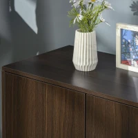 HOMCOM Modern Sideboard, Storage Cabinet, Accent Cupboard with 3 Drawers, Adjustable Shelf, Brown(m-13)