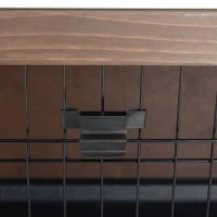 PawHut Wooden Rabbit Hutch w/ Dividers Asphalt Roof for Small Animals & Outdoors, Brown(m-8)