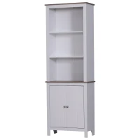 HOMCOM 69" Tall Wood Kitchen Pantry Cupboard Storage Cabinet Shelves Home Organizer White(m-2)