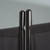 HOMCOM 6' 3 Panel Room Divider, Double Hinged Folding Wall Divider, Indoor Privacy Screen for Home Office,  Charcoal Grey(m-9)