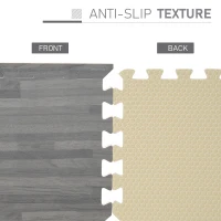 HOMCOM Soft EVA Foam Interlocking Floor Mats 96 Square Feet Exercise Workout Mat Kid Play Mat 24pcs (Grey)(m-7)