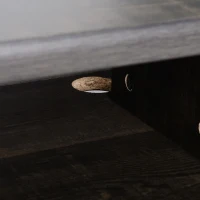 HOMCOM Electric Fireplace TV Stand for TV's up to 47" Flat Screen, Living Room Storage Cabinet, Entertainment Center with Adjustable Shelves, Cable Management, Espresso(m-9)