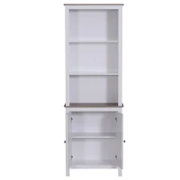 HOMCOM 69" Tall Wood Kitchen Pantry Cupboard Storage Cabinet Shelves Home Organizer White(m-4)