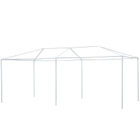 Outsunny 19' x 9' Party Tent Gazebo Canopy with 4 Removable Window Side Walls for Outdoor Event, Wind Ropes and Ground Stakes Included, White(m-9)