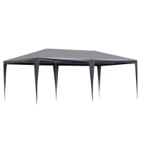 Outsunny 10' x 20' Party Tent Outdoor Canopy Garden Sun Shade with 8 Mosquito Mesh Netting and Zipper Door, Grey(m-9)