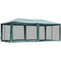Outsunny 10'x20' Gazebo  Party Tent Outdoor Event Canopy Garden Sun Shade with Removable Mosquito Mesh Netting(m-2)