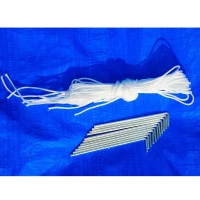 Outsunny 20ftx10ft Party Tent Gazebo Camping  Canopy Removable Walls Blue(m-6)