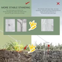 Outsunny 19' x 9' Party Tent Gazebo Canopy with 4 Removable Window Side Walls for Outdoor Event, Wind Ropes and Ground Stakes Included, White(m-4)