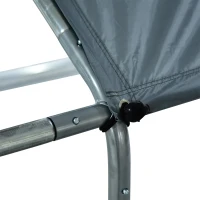 PawHut Large Chicken Coop Metal Chicken Run for Chickens with Waterproof and Anti-U Cover, Spire Shaped Walk in Fence Cage Hen House for Outdoor and Yard Farm Use, 1.26" Dia, 9.8' x 13.1' x 6.4'(m-10)