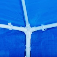 Outsunny 10' x 20' Gazebo Canopy Party Tent for Outdoor Event with Wind Ropes and Ground Stakes w/ 2 Window and 2 Side Removeable Walls(m-9)