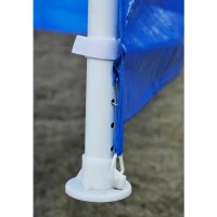 Outsunny 20ftx10ft Party Tent Gazebo Camping  Canopy Removable Walls Blue(m-7)