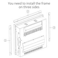 HOMCOM Recessed Electric Fireplace, 23" Insert Heater with Remote Control, 1400W, Cozy Indoor Heating Solution(m-7)