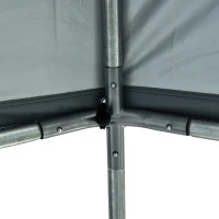 PawHut Large Chicken Coop Metal Chicken Run for Chickens with Waterproof and Anti-U Cover, Spire Shaped Walk in Fence Cage Hen House for Outdoor and Yard Farm Use, 1.26" Dia, 9.8' x 13.1' x 6.4'(m-9)