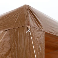 Outsunny 10’ x 20’  Party Tent Outdoor Event Camping Gazebo Canopy with 4 Removable Sidewalls (Coffee)(m-4)