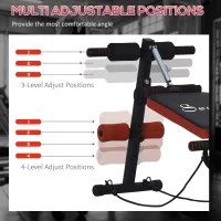 Soozier Sit Up Bench, Multifunctional Utility Fitness Equipment, Foldable Abdominal Training Workout with Elastic Rope, for Home Gym(m-8)