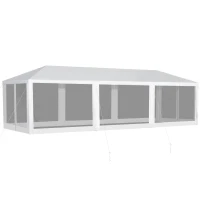 Outsunny 9'x28' Gazebo  Party Tent Outdoor Canopy Garden Sun Shade with Mosquito Mesh Netting(m-2)