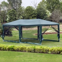 Outsunny 10'x20' Gazebo  Party Tent Outdoor Event Canopy Garden Sun Shade with Removable Mosquito Mesh Netting(m-8)