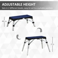 DURHAND 4 in 1 Portable Workbench, Folding Work Table, Scaffold, Dolly and Creeper with Adjustable Height and Reversible Top(m-5)