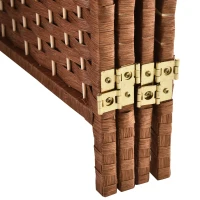 HOMCOM 6ft 4 Panel Diamond Weave Folding Room Divider with Freestanding Folding Screen & Stylish Wicker Material(m-11)