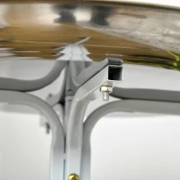 PawHut Rolling Parrot Stand with Lightweight Design, Metal Bird Stand with Wheels, Wooden Parrot Perch Stand, Stainless Steel Bird Food Bowls, Pure White(m-11)