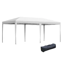 Outsunny 10' x 19' Outdoor Pop Up Party Tent Garden Easy Set Up Gazebo Canopy Market Event Sunshade Charcoal Grey(m-2)