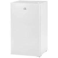 HOMCOM Mini Fridge with Freezer, 3.2Cu.Ft Compact Refrigerator with Adjustable Shelf, Mechanical Thermostat and Reversible Door for Bedroom, Dorm, White(m-9)
