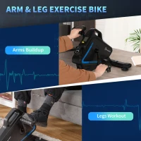 Soozier Under Desk Bike Pedal Exerciser Magnetic Mini Exercise Bike 5 Levels Adjustable Resistance Rehabilitation with LCD Display for Home/Office, Blue/Black(m-4)