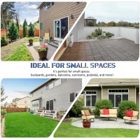 Outsunny 3PC Outdoor Patio Pub Set, Bistro Glass Table & Chairs, Perfect for Garden Chatting and Relaxation(m-6)