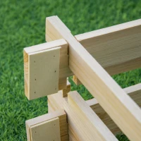 Outsunny 39'' x 39'' Screwless Raised Garden Bed Wooden Planter Box Herb Garden(m-7)