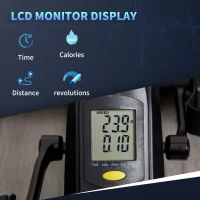 Soozier Under Desk Bike Pedal Exerciser Magnetic Mini Exercise Bike 5 Levels Adjustable Resistance Rehabilitation with LCD Display for Home/Office, Orange/Black(m-5)